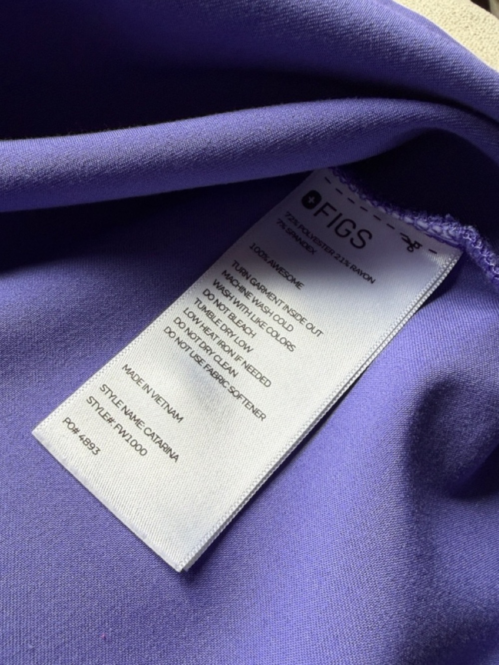 Catarina One-Pocket Scrub Top™ -  AMETHYST  *LIMITED EDITION* - Picture 3 of 5